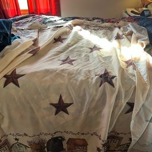 Country theme shower curtain